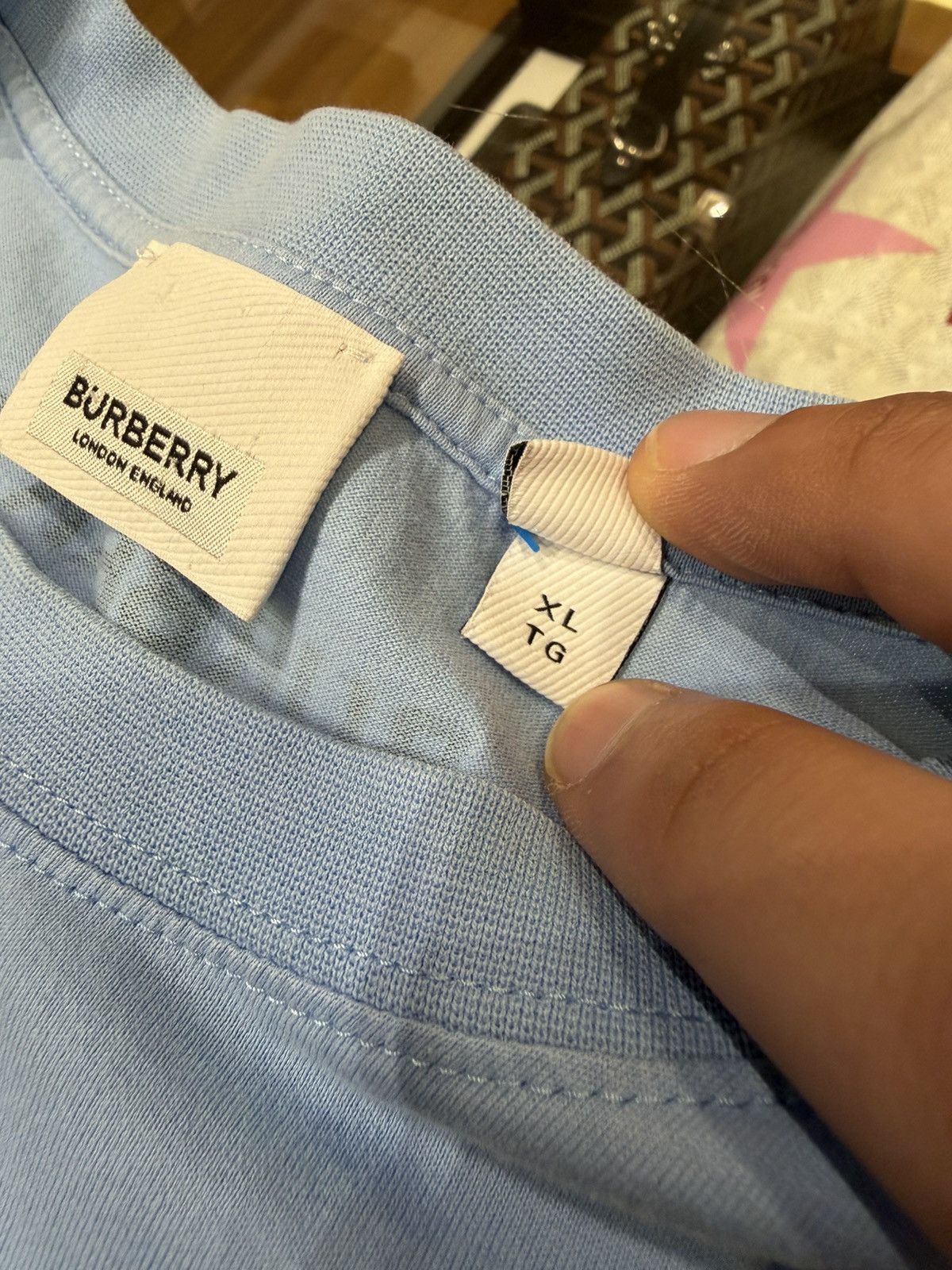 Burberry Burberry B Logo Tee - Cornflower Blue Size US XL / EU 56 / 4 - 5 Thumbnail
