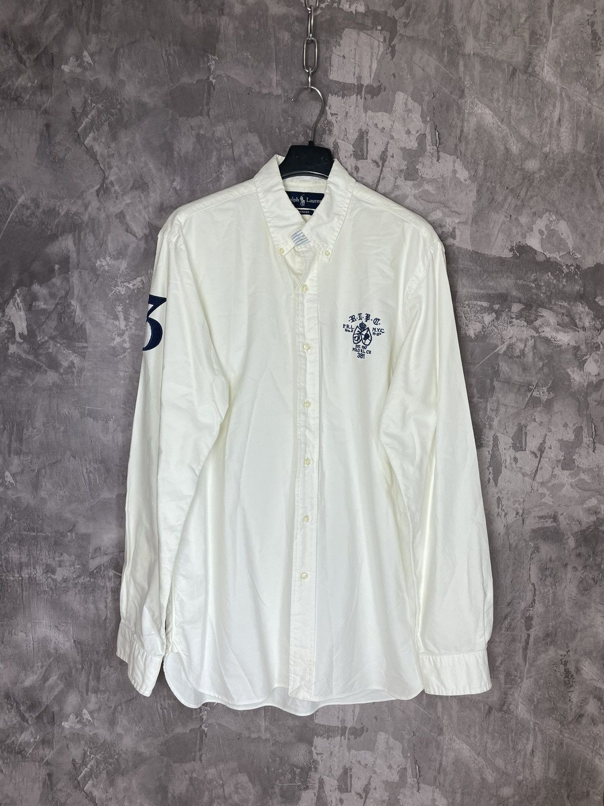 Polo Ralph Lauren × Ralph Lauren × Vintage Vintage Polo Ralph Lauren Big Logo Shirt Bleecker NY #3 Size US M / EU 48-50 / 2 - 1 Thumbnail