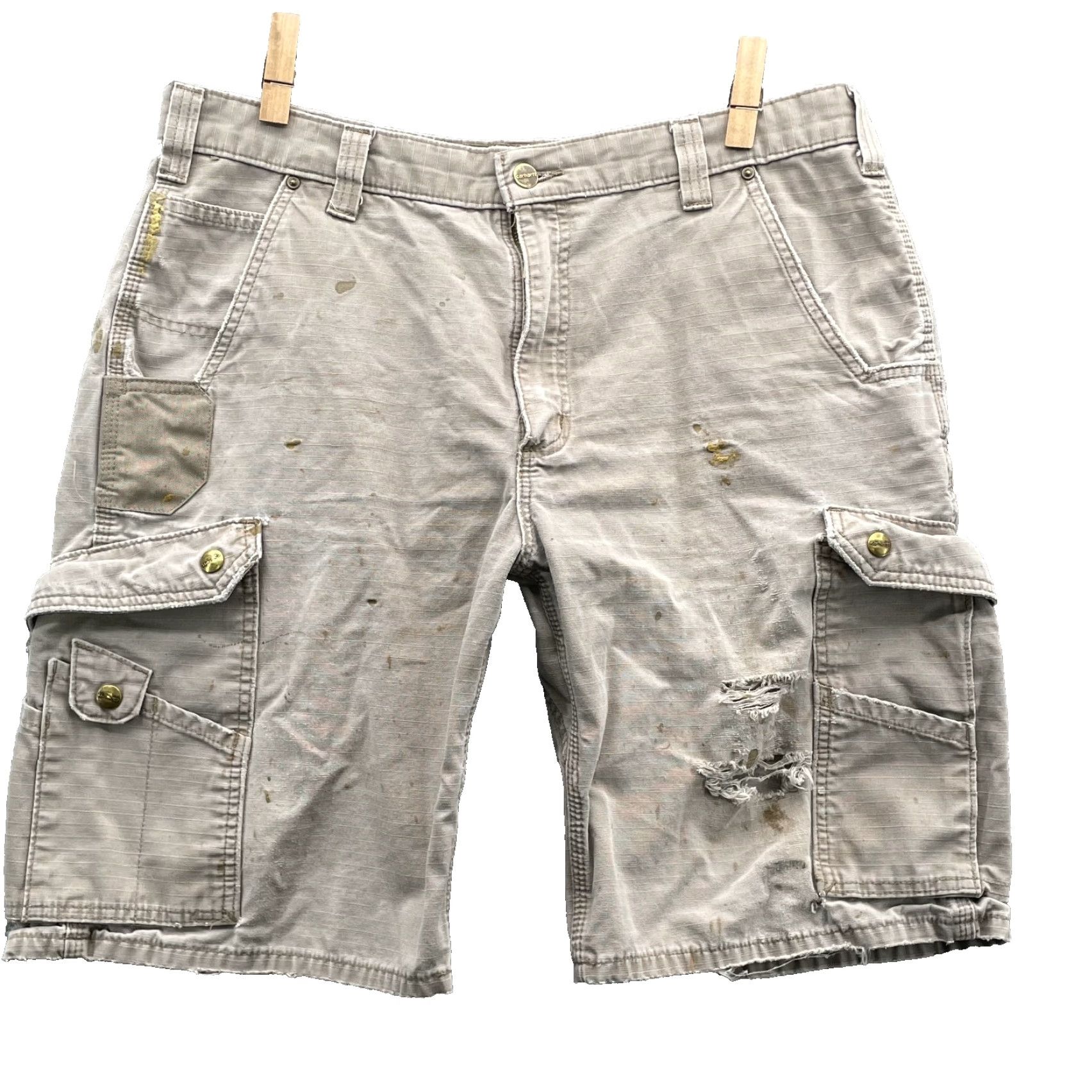 Carhartt VINTAGE Carhartt Ripstop Cargo Shorts Mens 36 Relaxed Workwear Hike Surplus 90s Size US 36 / EU 52 - 2 Thumbnail