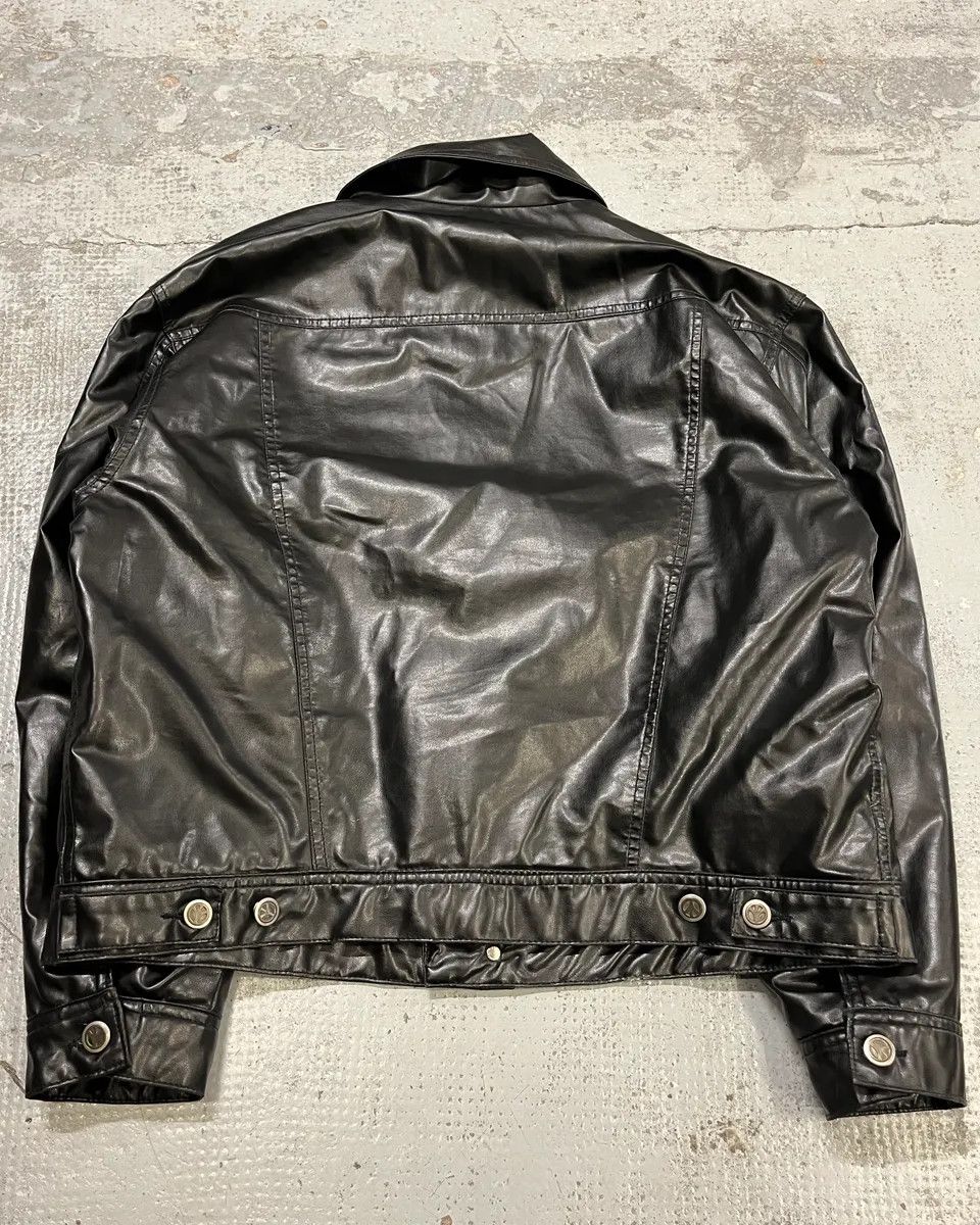 Moschino 1990s Moschino Black Trucker Eco Leather Jacket Size US S / EU 44-46 / 1 - 7 Thumbnail