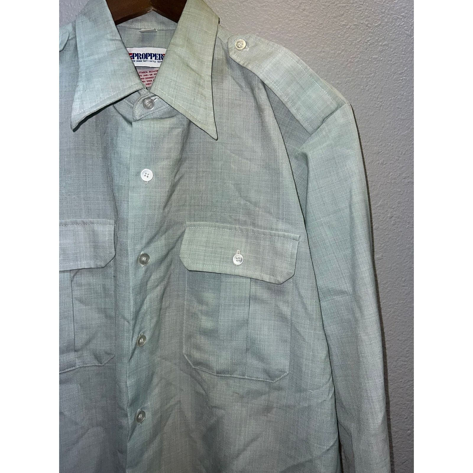 Vintage Vintage Propper International Long Sleeve AG Shirt VTG L Size US L / EU 52-54 / 3 - 3 Thumbnail