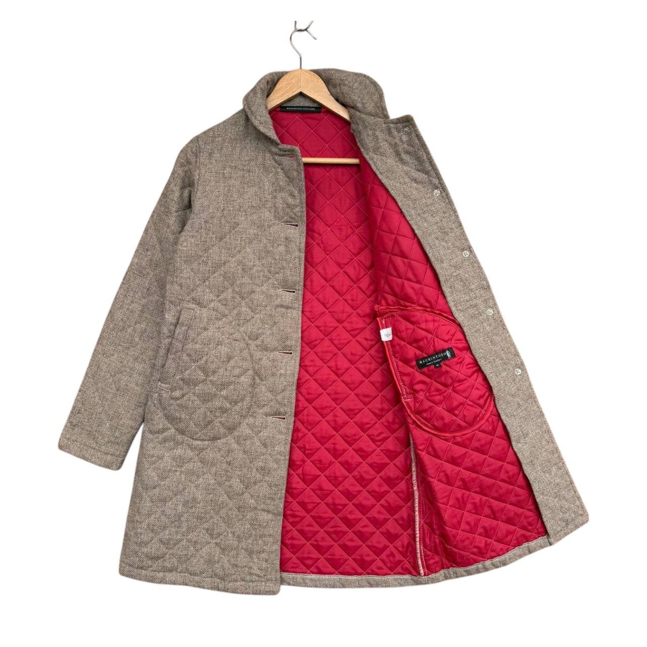 Mackintosh Vintage MACKINTOSH SCOTLAND Wool Diamond Quilted Coat Size XXS / US 00 / IT 34 - 5 Thumbnail