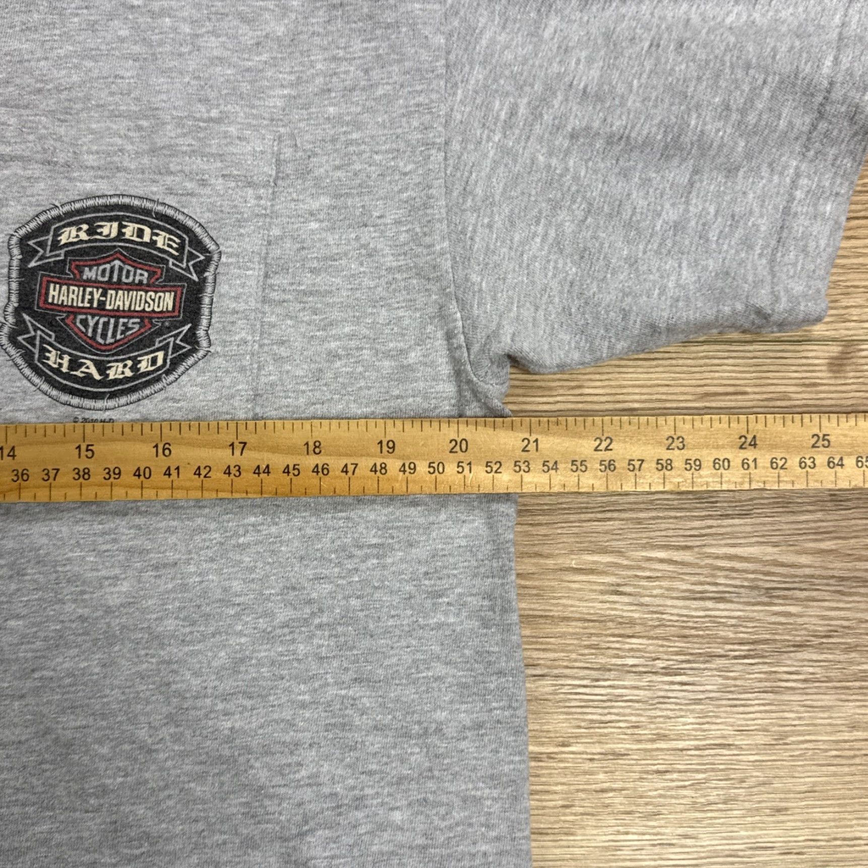 Harley Davidson VINTAGE Harley-Davidson Gray Pocket T Shirt Ride Hard L Men Shirt Smoker Mountain TN 90s? Size US L / EU 52-54 / 3 - 7 Thumbnail