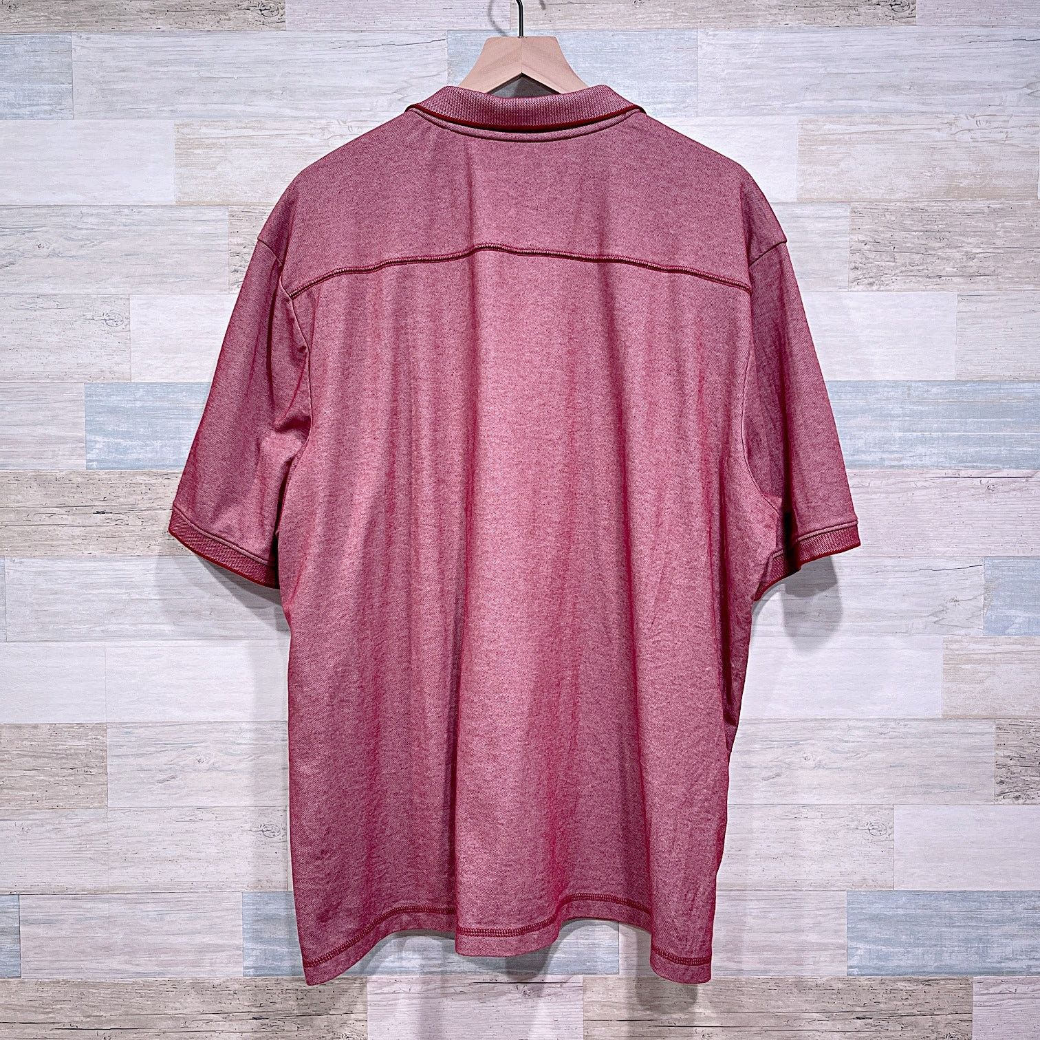 Tommy Bahama Tommy Bahama Supima Cotton Pique Polo Shirt Red Mens 3XL Size US XXL / EU 58 / 5 - 4 Thumbnail