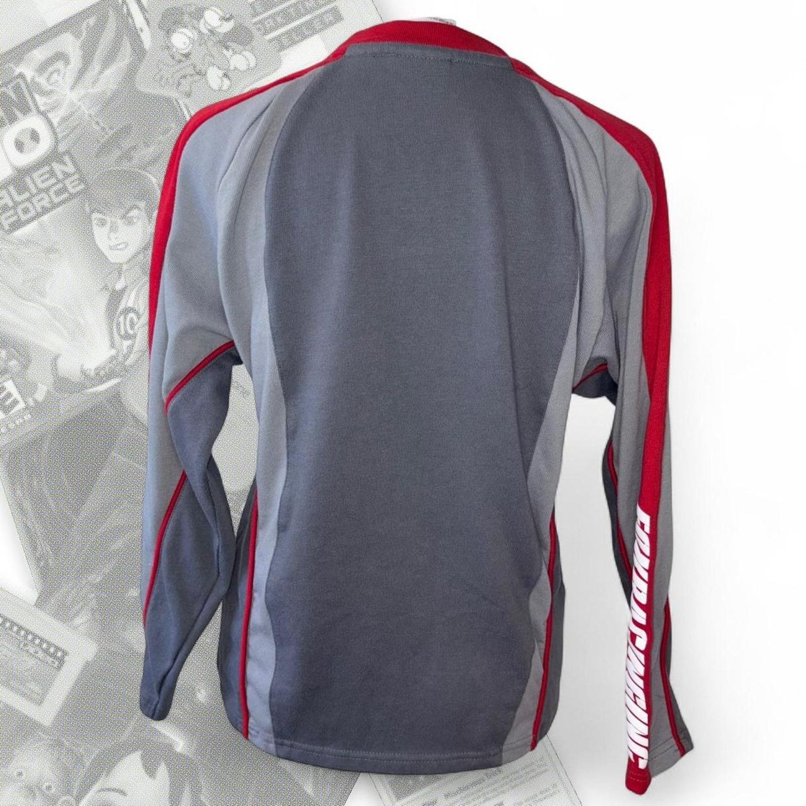 Fox Racing Vintage Y2K Red / Gray Striped Fox Graphic Long sleeve Tee Size XS / US 0-2 / IT 36-38 - 7 Thumbnail
