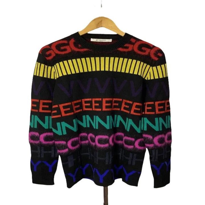 Givenchy Givenchy Colorful Logo Knit Sweater Size US M / EU 48-50 / 2 - 1 Thumbnail