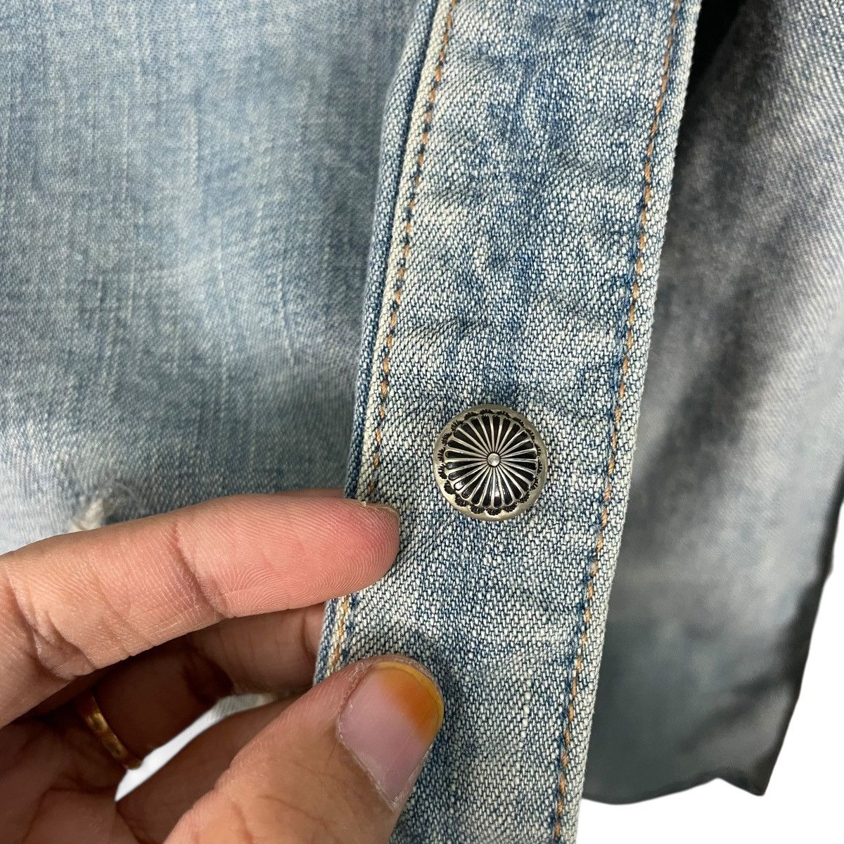 Isamu Katayama Backlash Isamu Katayama Backlash Distressed Style Denim Shirt Jacket Size US S / EU 44-46 / 1 - 15 Thumbnail