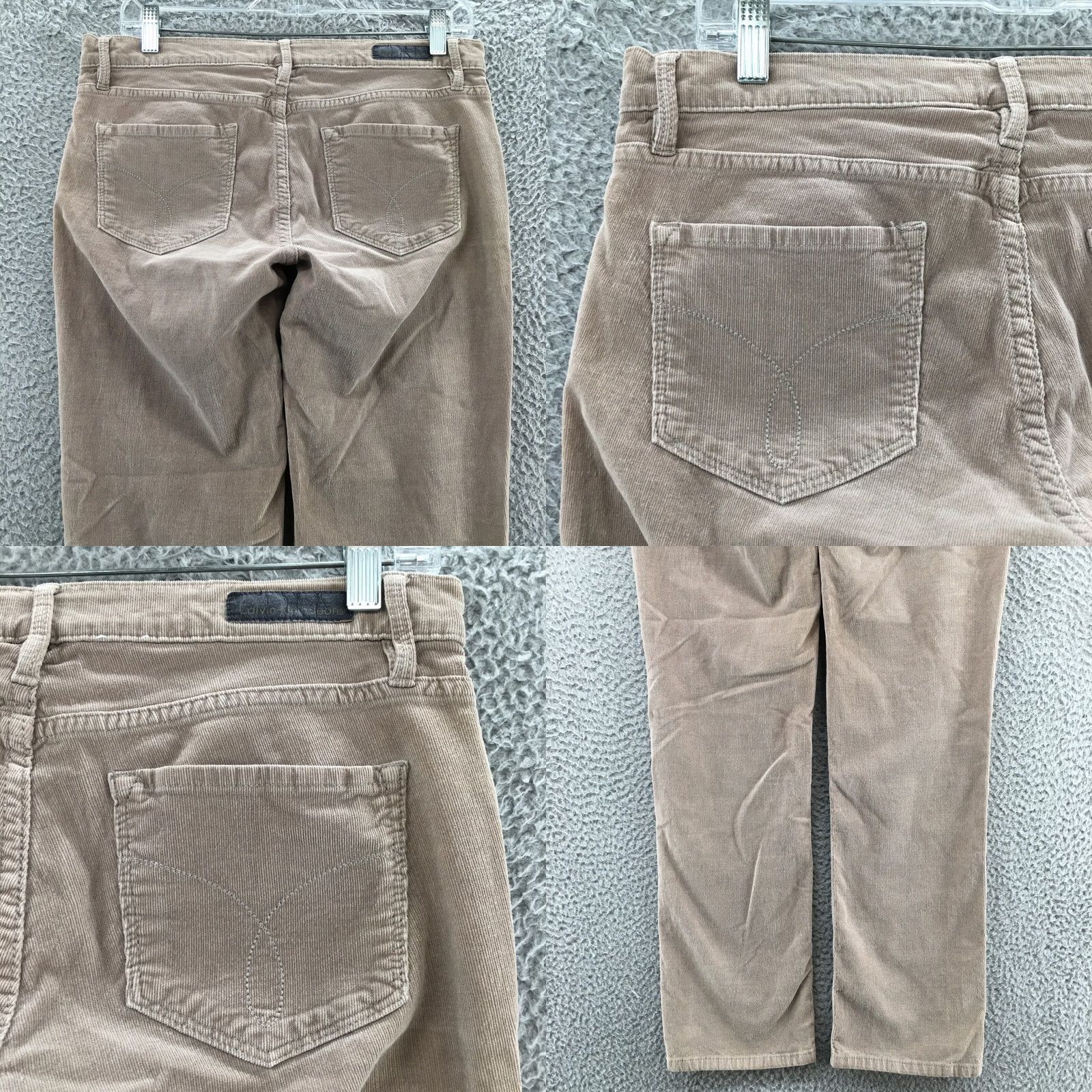 Calvin Klein Calvin Klein Corduroy Straight Pants Womens 8x30 Beige Mid Rise Casual Size 30" / US 8 / IT 44 - 9 Thumbnail