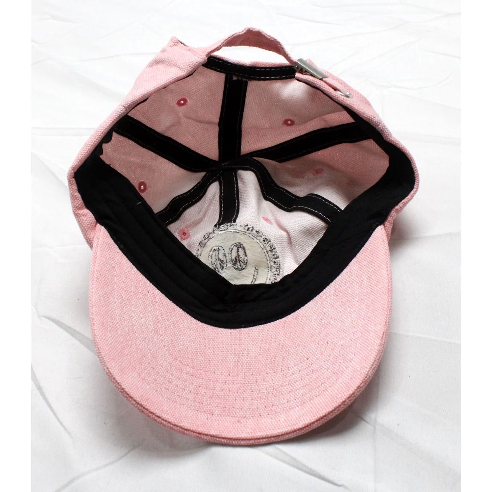 Asos ASOS Design Men's Pink Baseball Cap Peace Embroidery Washed Canvas One Size Size ONE SIZE - 6 Thumbnail
