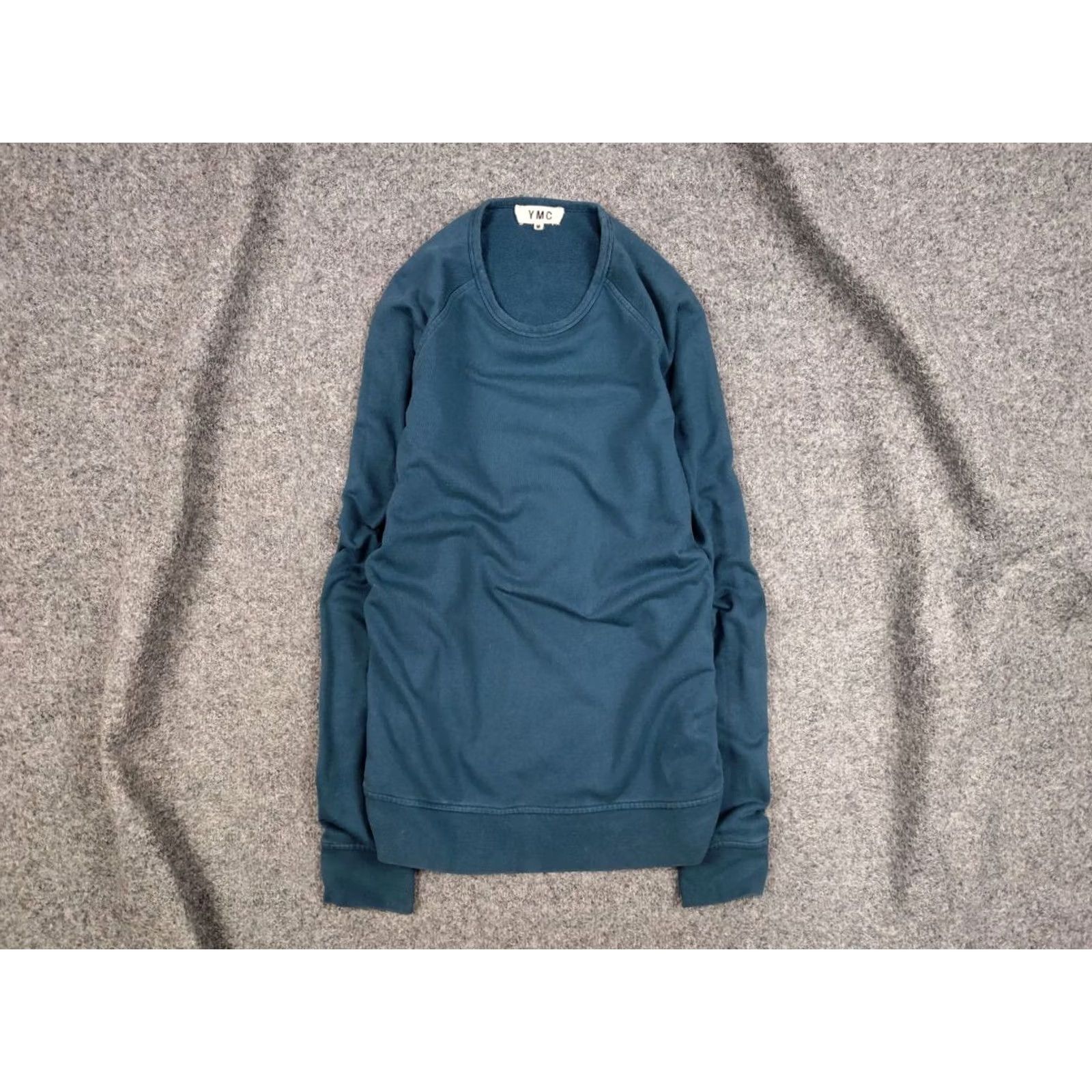 YMC YMC You Must Create Designer Classic Crew Chek Sweatshirt Shirt Men M Blue Cotton Canvas Crew Neck Pullover Designer 90s or Size US M / EU 48-50 / 2 - 2 Thumbnail
