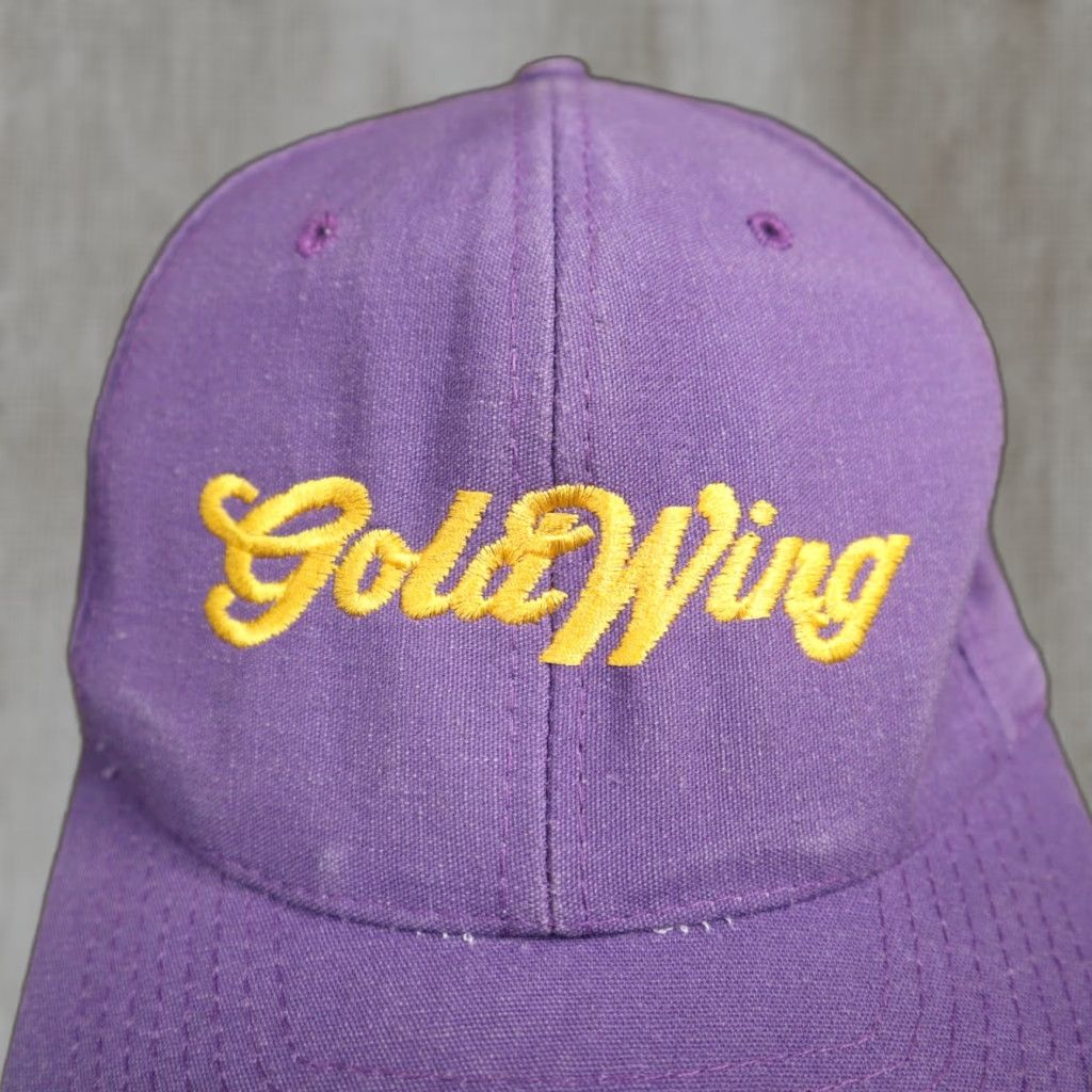 Honda VINTAGE Honda Goldwing Purple Gold Motorcycle Hat Cap Embroidered Snapback Size ONE SIZE - 1 Thumbnail
