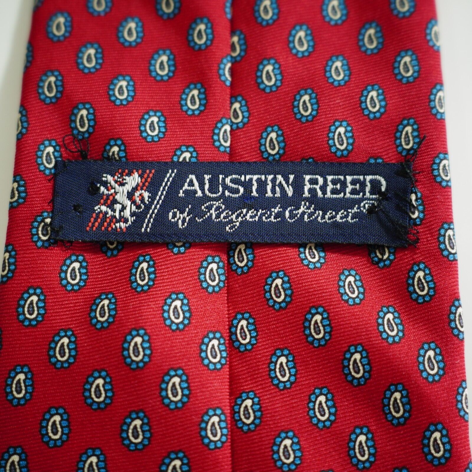 Austin Reed Austin Reed Regent Street Red Blue Paisley Geometric Print S Size ONE SIZE - 3 Thumbnail