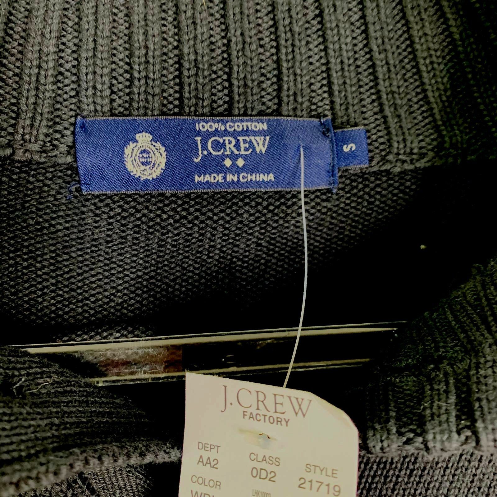J.Crew J Crew Mens Sweater Pullover Small Black Cotton Buttons New Size US S / EU 44-46 / 1 - 6 Thumbnail