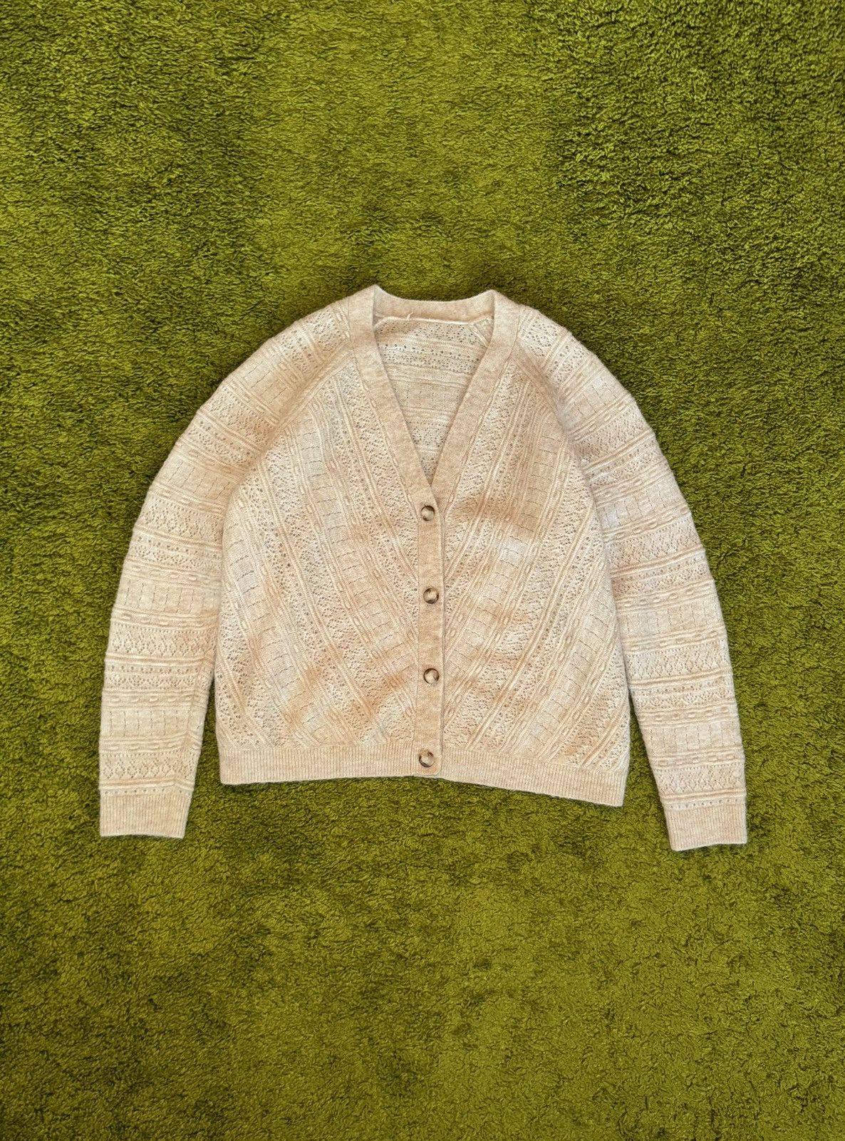 Designer × Sezane Sezane Paris oldmoney mohair wool blend cardigan sweater Size L / US 10 / IT 46 - 1 Thumbnail