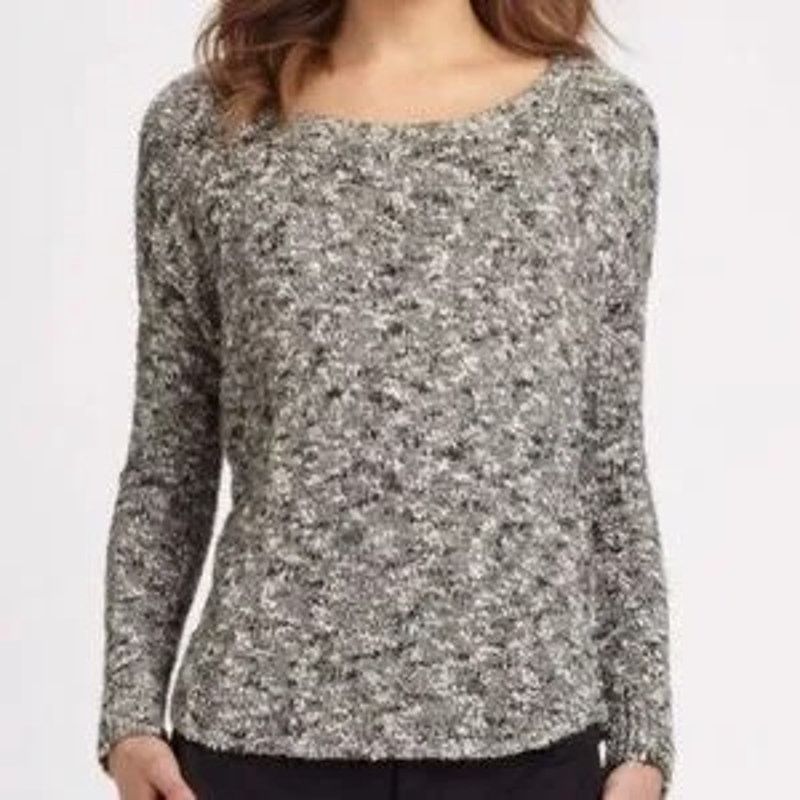 Vince Vince Gray Black Speckled Linen Cotton Pullover Sweater Size XS / US 0-2 / IT 36-38 - 1 Thumbnail