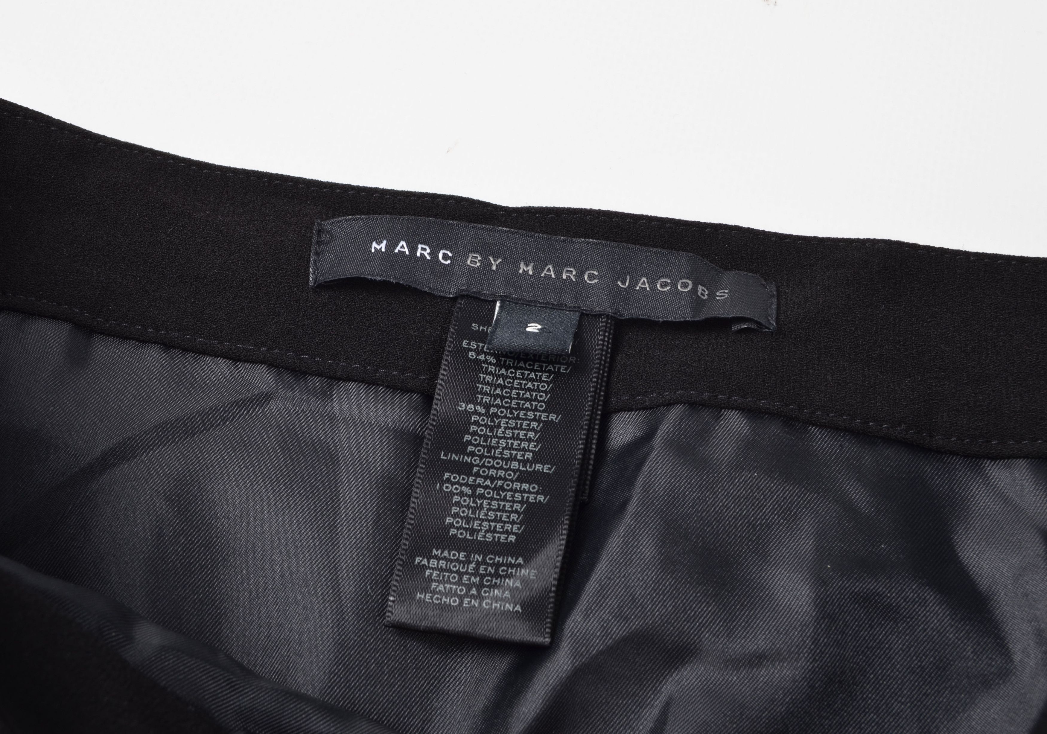 Marc by Marc Jacobs Women's Marc Jacobs Black Pleated Straps Knee Length Skirt Size 26" / US 2 / IT 38 - 8 Thumbnail