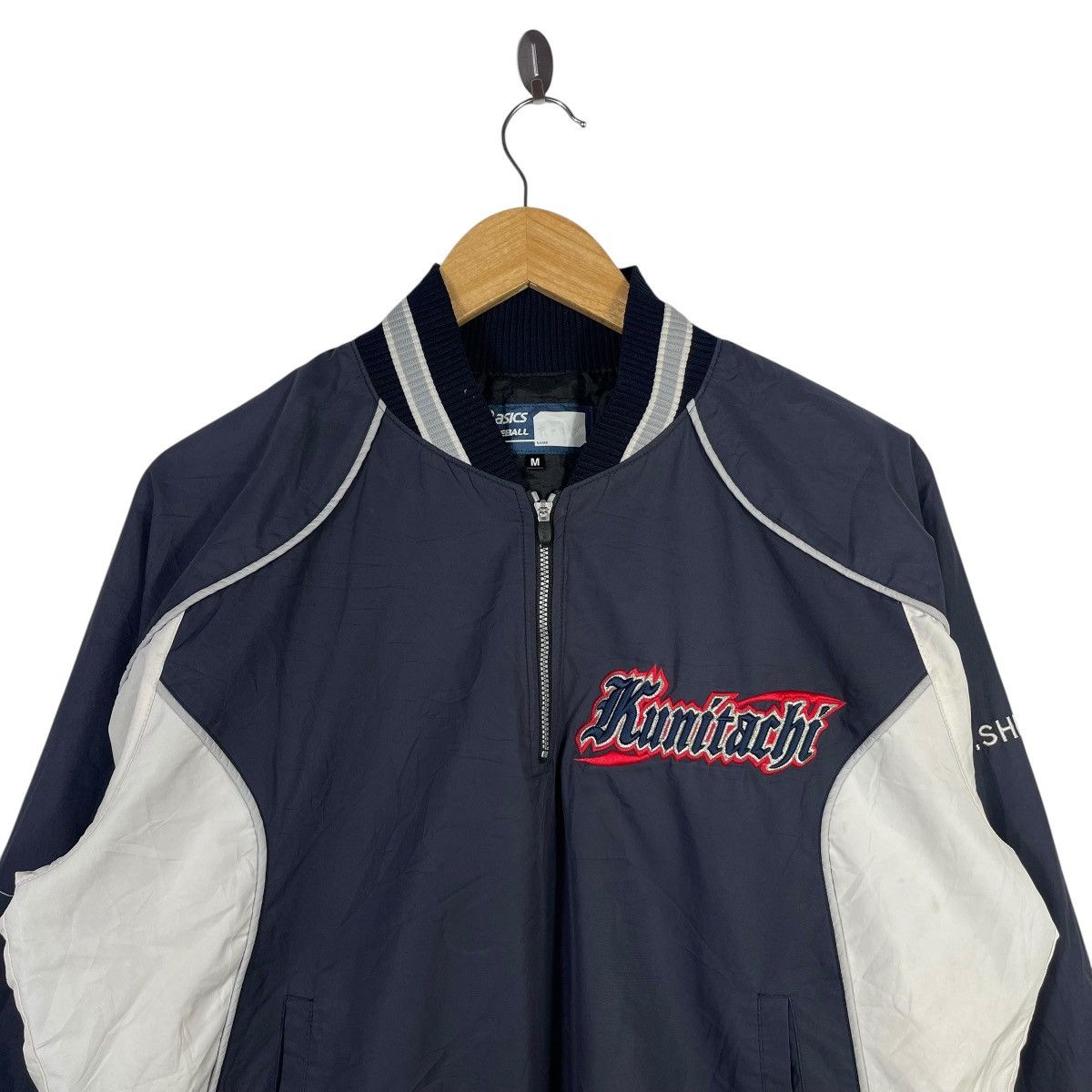 Asics Vintage Asics Baseball Kumitachi Pullover Windbreaker Jacket Size US M / EU 48-50 / 2 - 2 Thumbnail
