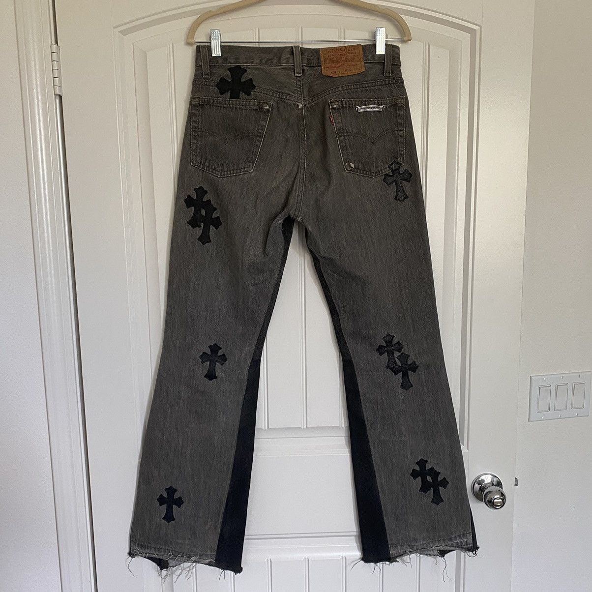 Chrome Hearts Chrome Hearts Gallery Dept Flared Grey Levi’s 501 Jeans Size US 29 - 2 Thumbnail