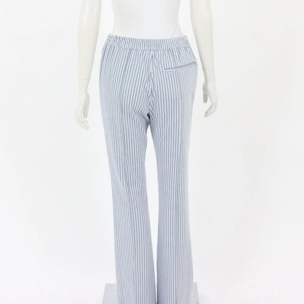 oc11z0525 Striped Poplin Pants in White/Blue