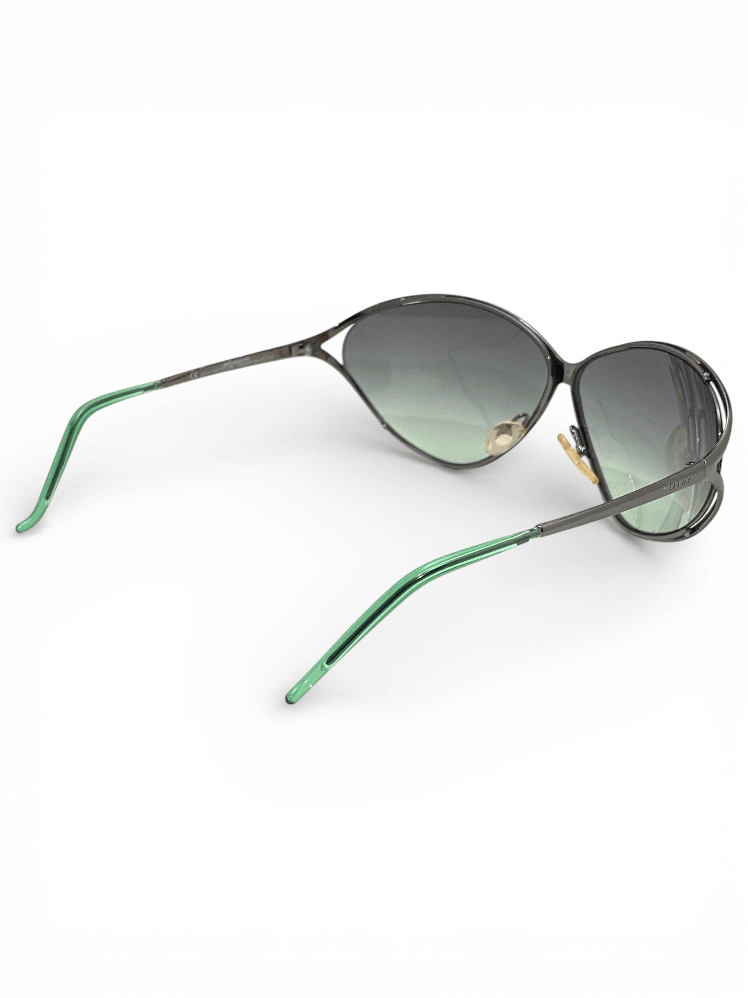 Dior Dior Logo Silver Rimless Cat Eye New American Sunglasses Y2K Size ONE SIZE - 9 Thumbnail