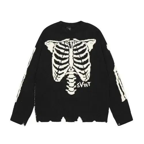 Japanese Brand High-Street Skeleton Bone Vintage Knitted Sweater Size US M / EU 48-50 / 2 - 3 Thumbnail
