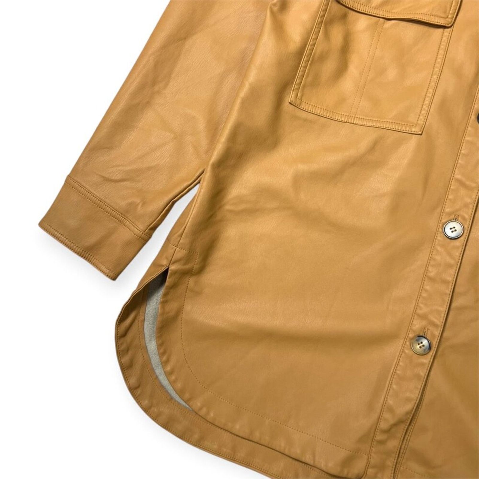 Anthropologie Maeve Oversized Vegan Leather Button Shacket Womens L Size L / US 10 / IT 46 - 10 Thumbnail