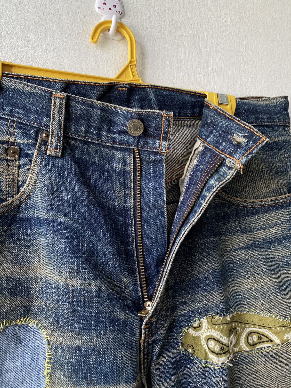 Levi's Vintage Levi’s 502XX Selvedge Rusty Distressed Denim Size US 33 - 11 Thumbnail