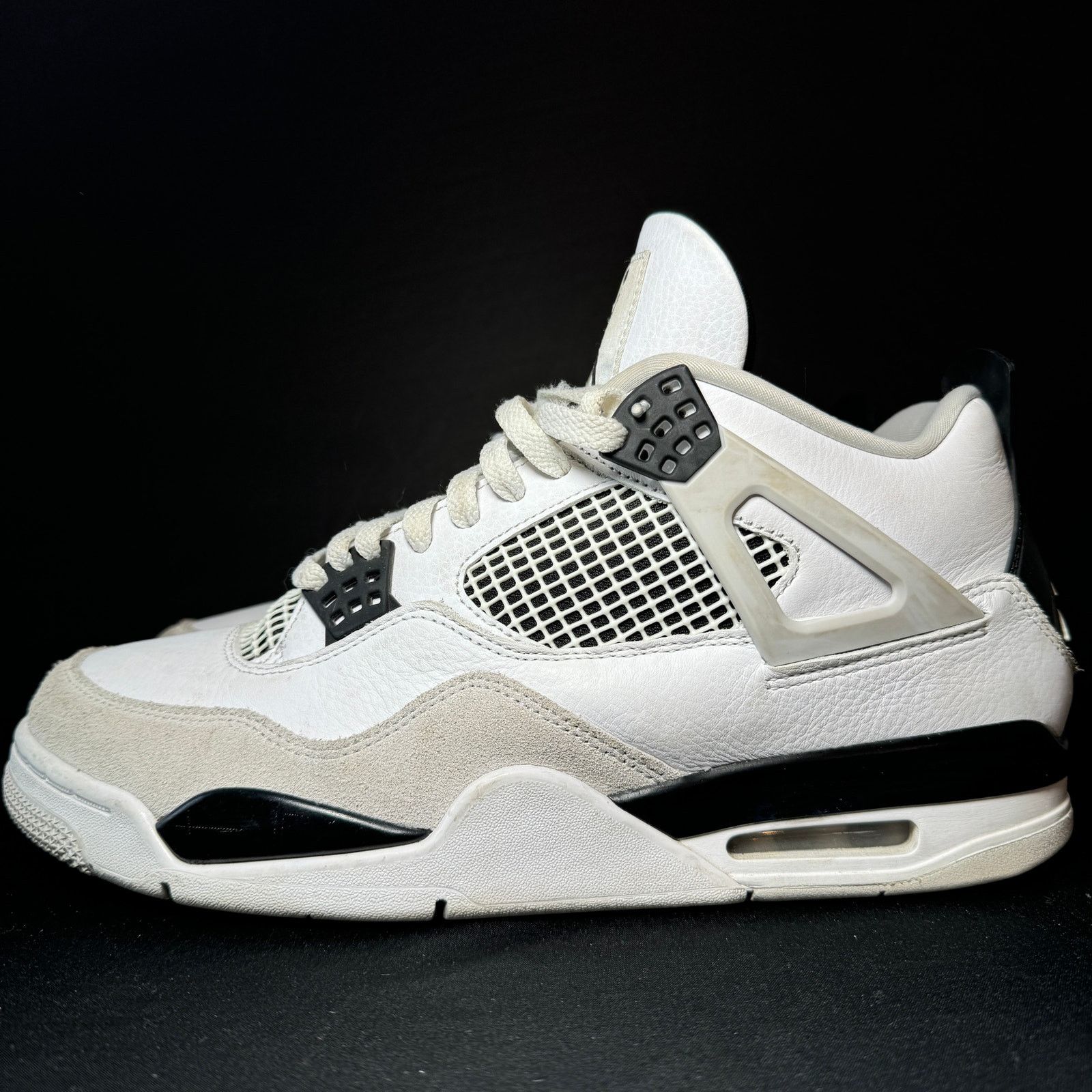 Jordan Brand × Nike Size 11.5 Nike Air Jordan 4 Retro Military Black Men's Shoes Size US 11.5 / EU 44-45 - 9 Thumbnail