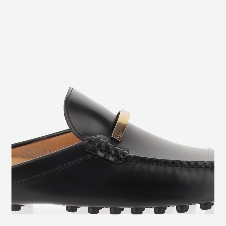 Tod's o1s22i1n0325 Calfskin Slip-on Loafers in Black Size US 10 / IT 40 - 5 Thumbnail