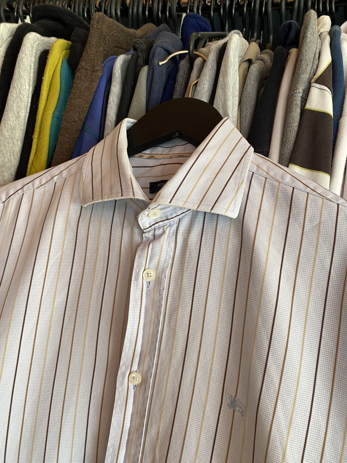 Burberry VINTAGE BURBERRY STRIPED BUTTON UP SHIRT Y2k Size US L / EU 52-54 / 3 - 2 Thumbnail