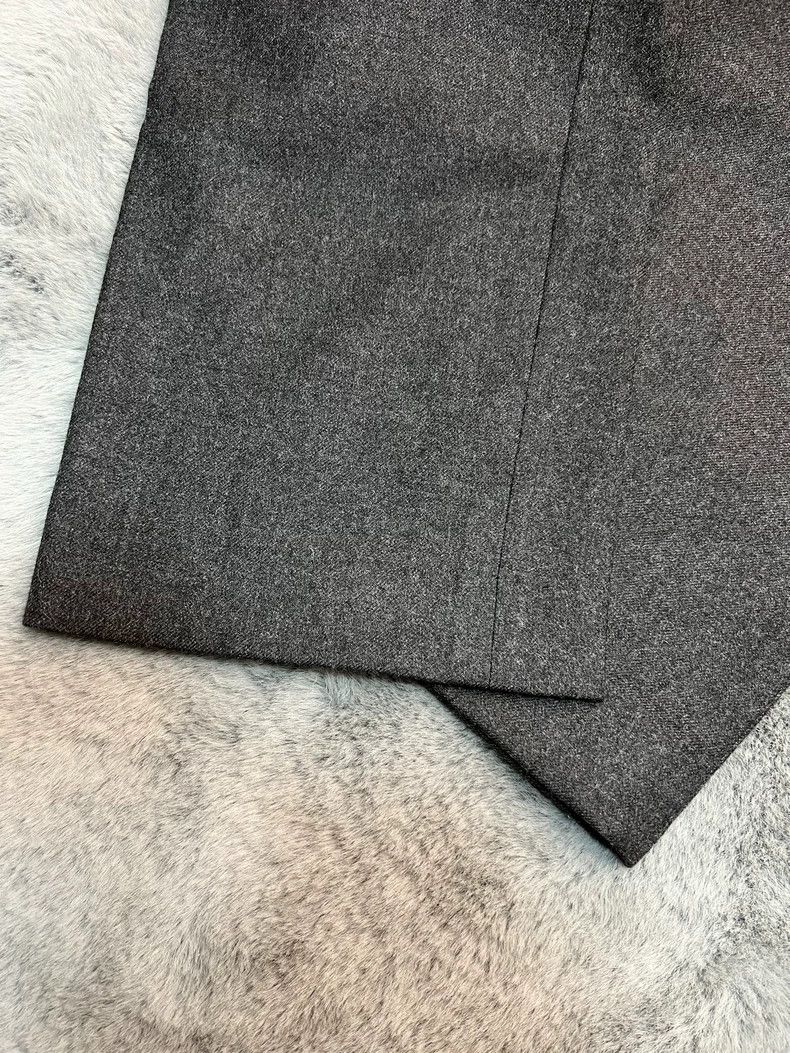 Saint Laurent Paris Saint Laurent Paris Fall/Winter 17 Grey Double Belted Wool Size US 34 / EU 50 - 6 Thumbnail