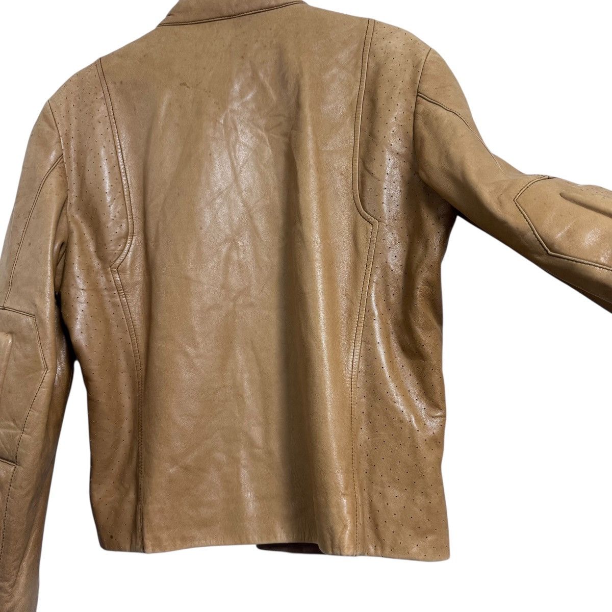 Gucci Gucci By Tom Ford Leather Moto Jacket Patina Size US M / EU 48-50 / 2 - 14 Thumbnail