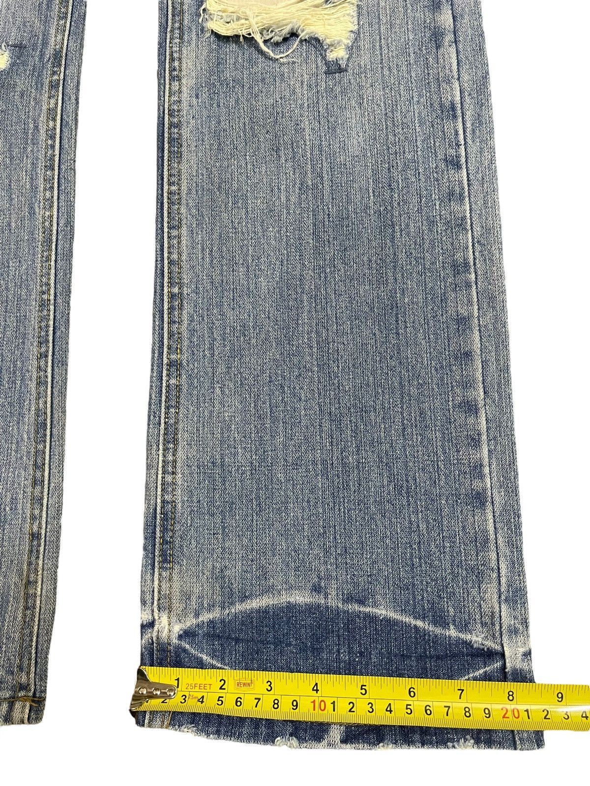 Kapital Vintage Japanese Brand Blue Faded Wash Distress Loose Jeans Size US 34 / EU 50 - 16 Thumbnail