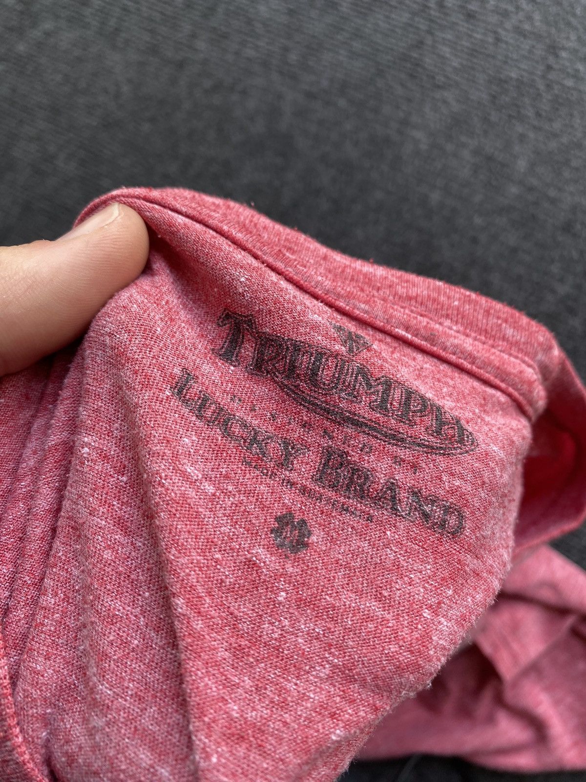 Lucky Brand 🔥Racing Triumph Lucky Brand Red Vntg tee mens M Size US M / EU 48-50 / 2 - 8 Thumbnail
