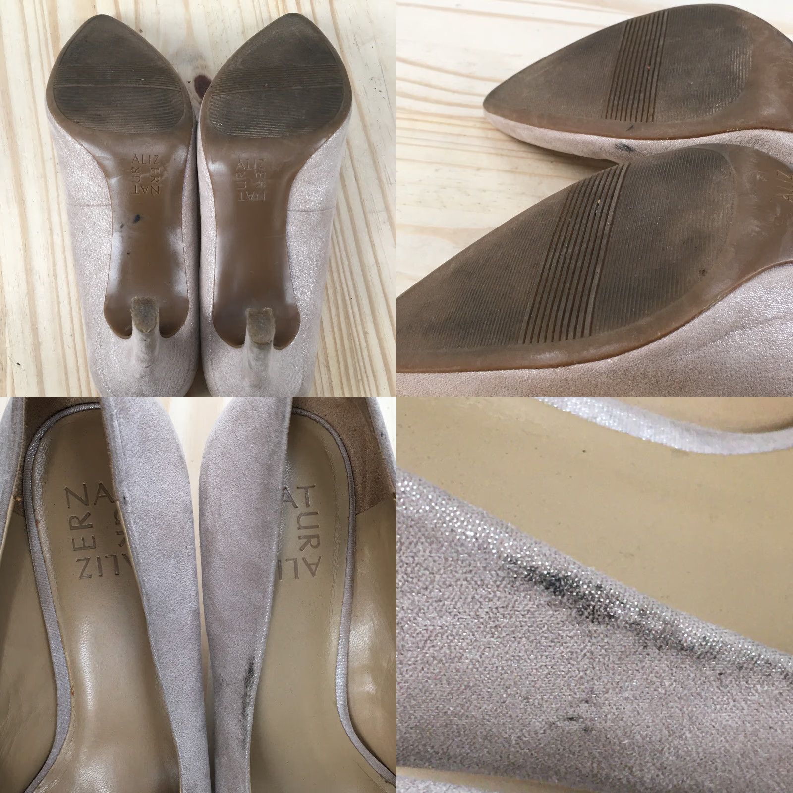 Naturalizer Naturalizer Heels Womens 8 M Elicia Pointed Pumps Casual Beige Fabric Slip On Size US 6 / IT 36 - 9 Thumbnail