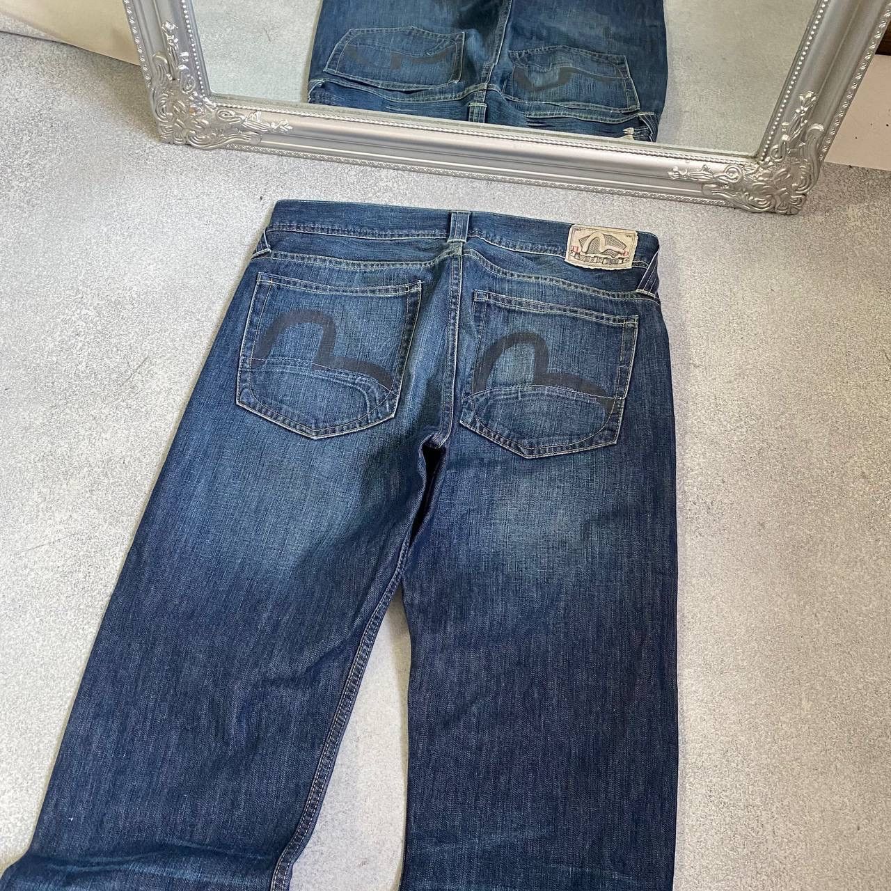 Evisu × Puma Vintage y2k Baggy Evisu Puma Jeans Faded Size US 32 / EU 48 - 2 Thumbnail