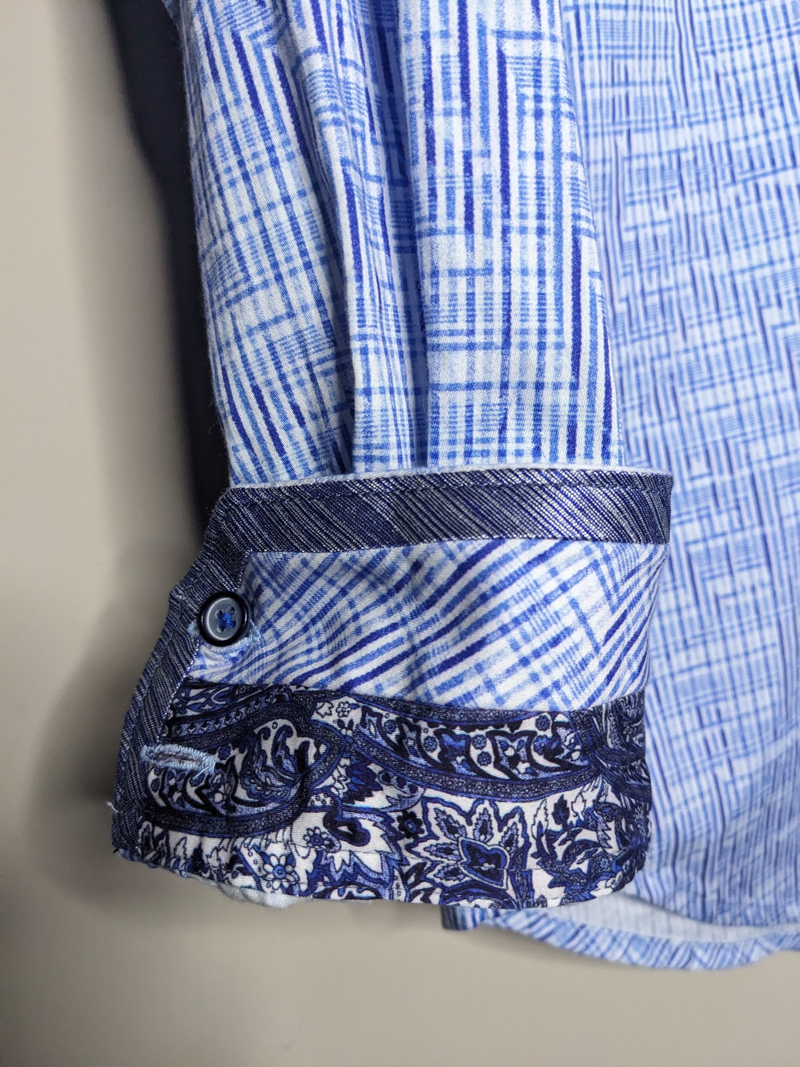 Robert Graham Robert Graham Shirt Medium Plaid Paisley Flip Cuff Button Up Size US M / EU 48-50 / 2 - 3 Thumbnail