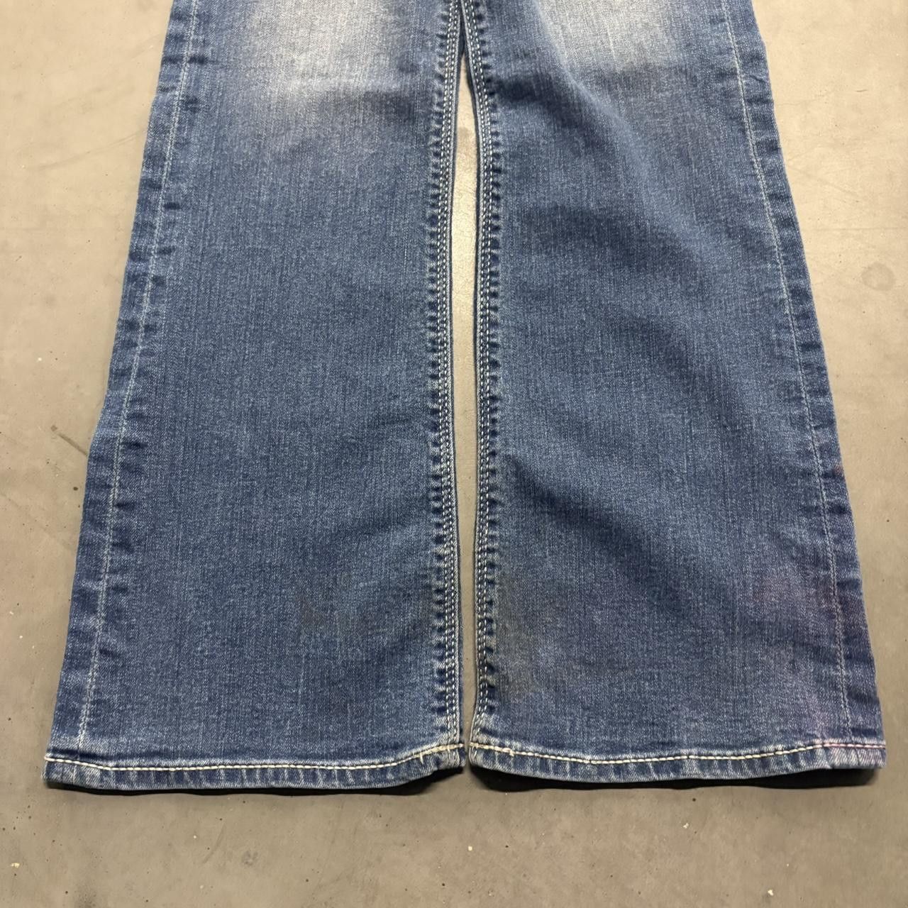 Vintage Crazy Vintage Y2K/2000s Flared Skater Streetwear Style Medium Wash Denim Jeans! Size US 27 - 3 Thumbnail