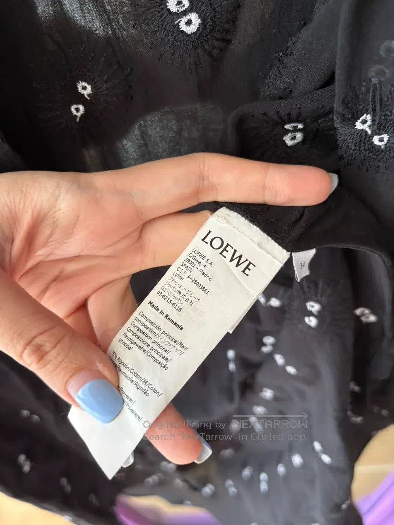 Loewe Loewe Black Shirt Size XXS / US 00 / IT 34 - 6 Thumbnail
