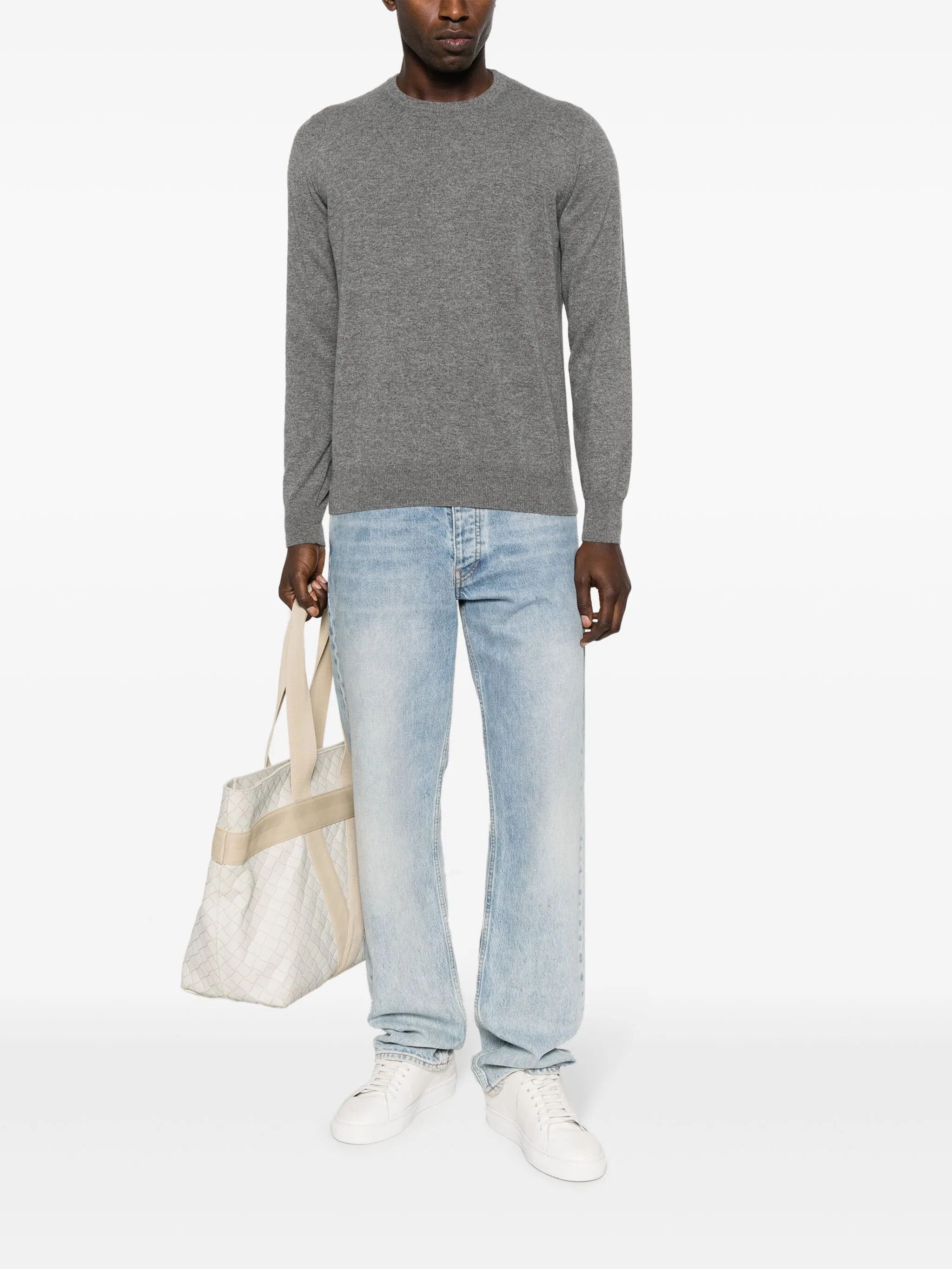 Off-White o1y0325 Cashmere Blend Sweater in Grey Size US L / EU 52-54 / 3 - 5 Thumbnail