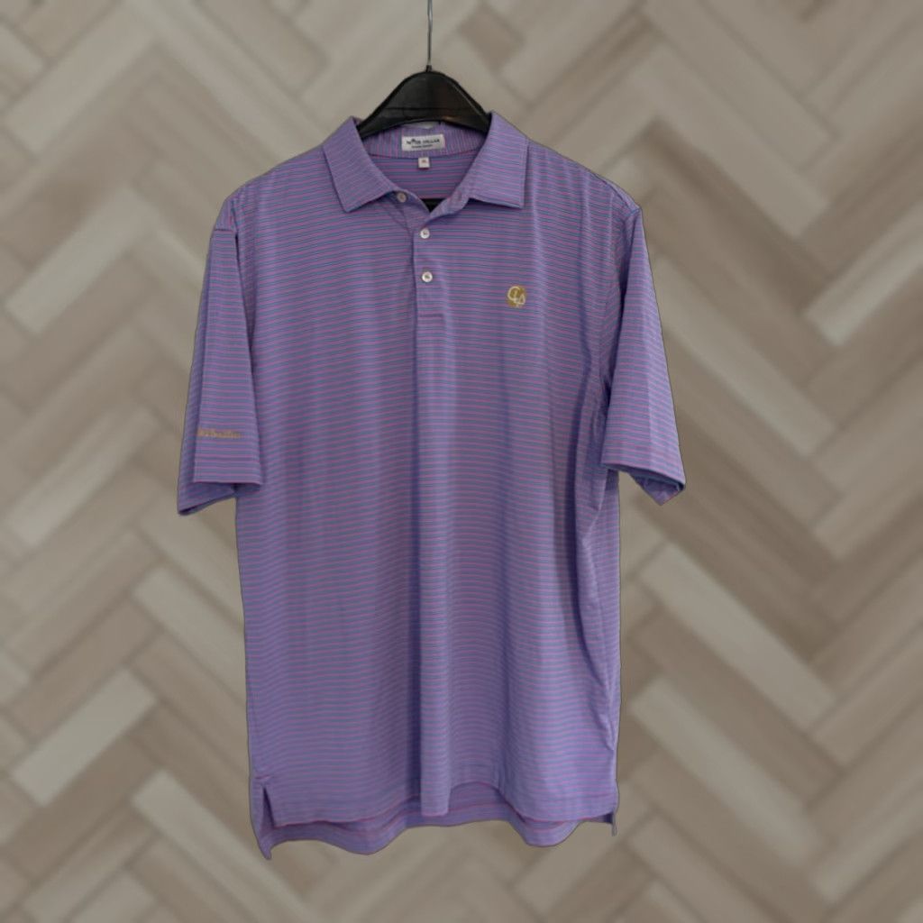Peter Millar Peter Millar Summer Comfort Polo Shirt Short Sleeve Purple Striped Men's XL Shirt Size US XL / EU 56 / 4 - 1 Thumbnail
