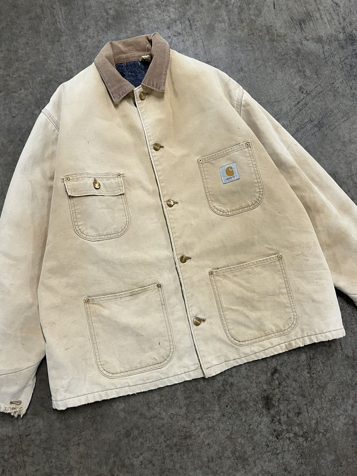 Carhartt × Vintage Carhartt chore jacket vintage blanket lined sun faded rare Size US XL / EU 56 / 4 - 5 Thumbnail
