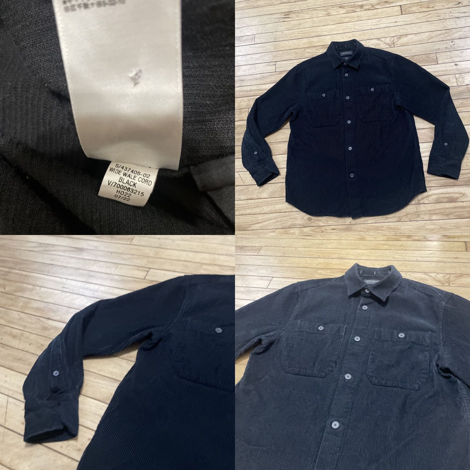 Banana Republic Banana Republic Shirt Black Corduroy M Men Standard Street Capsule Chest Patch Pockets Button-Up Collared Long Sleeve 100% Cotton Regular Fit Size US M / EU 48-50 / 2 - 9 Thumbnail