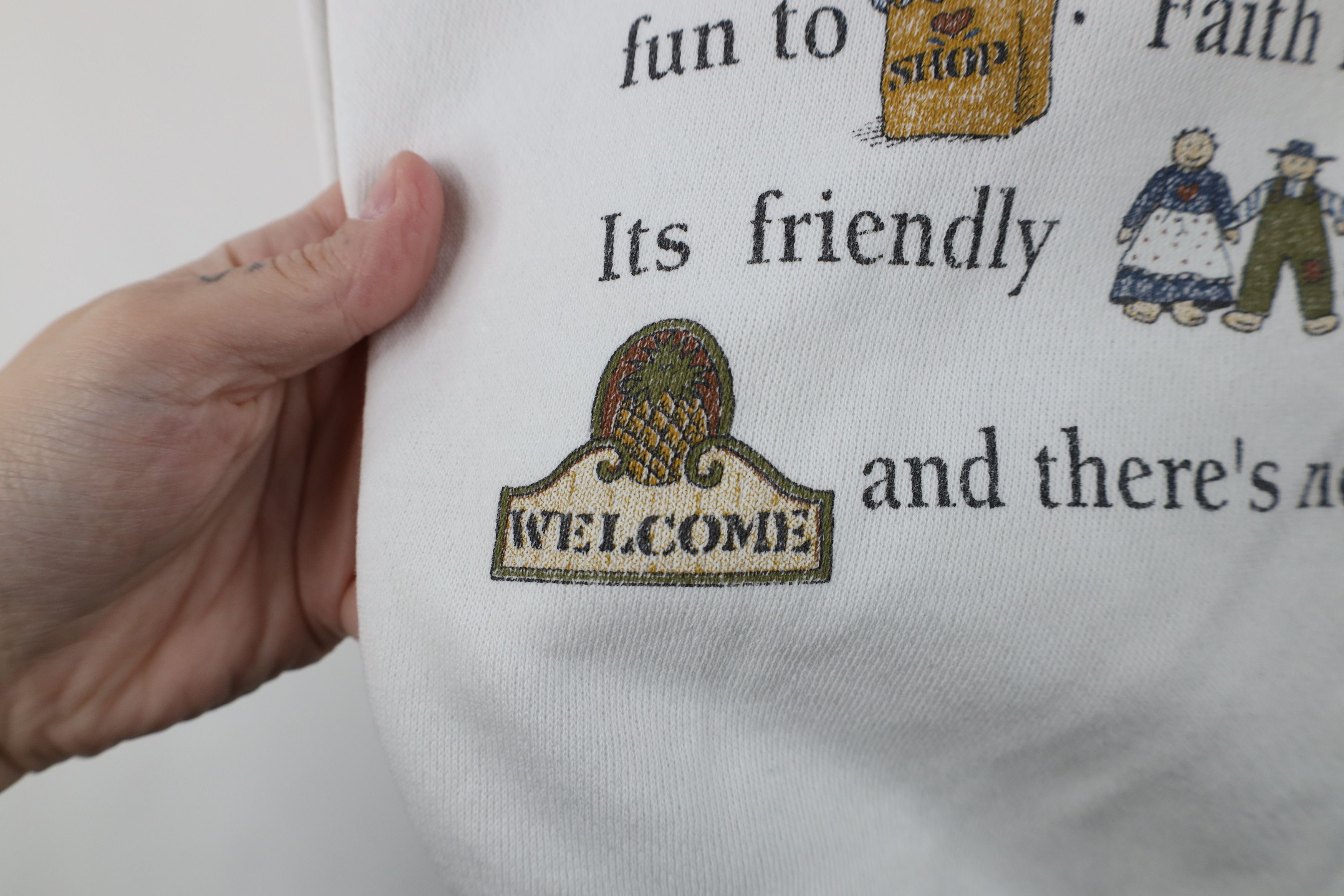 Vintage Vintage 90s Country Primitive Faith Family Sweatshirt USA Size M / US 6-8 / IT 42-44 - 5 Thumbnail