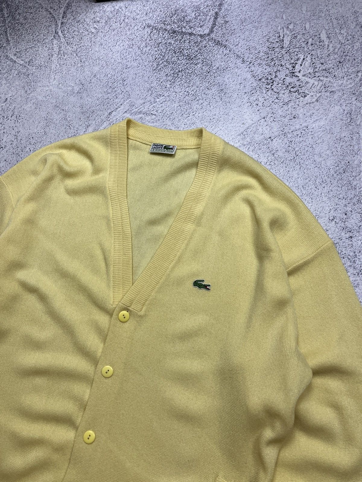 Lacoste Vintage 90’s Lacoste Acrylic Cardigan Sweater Made In Spain Size US XXL / EU 58 / 5 - 5 Thumbnail