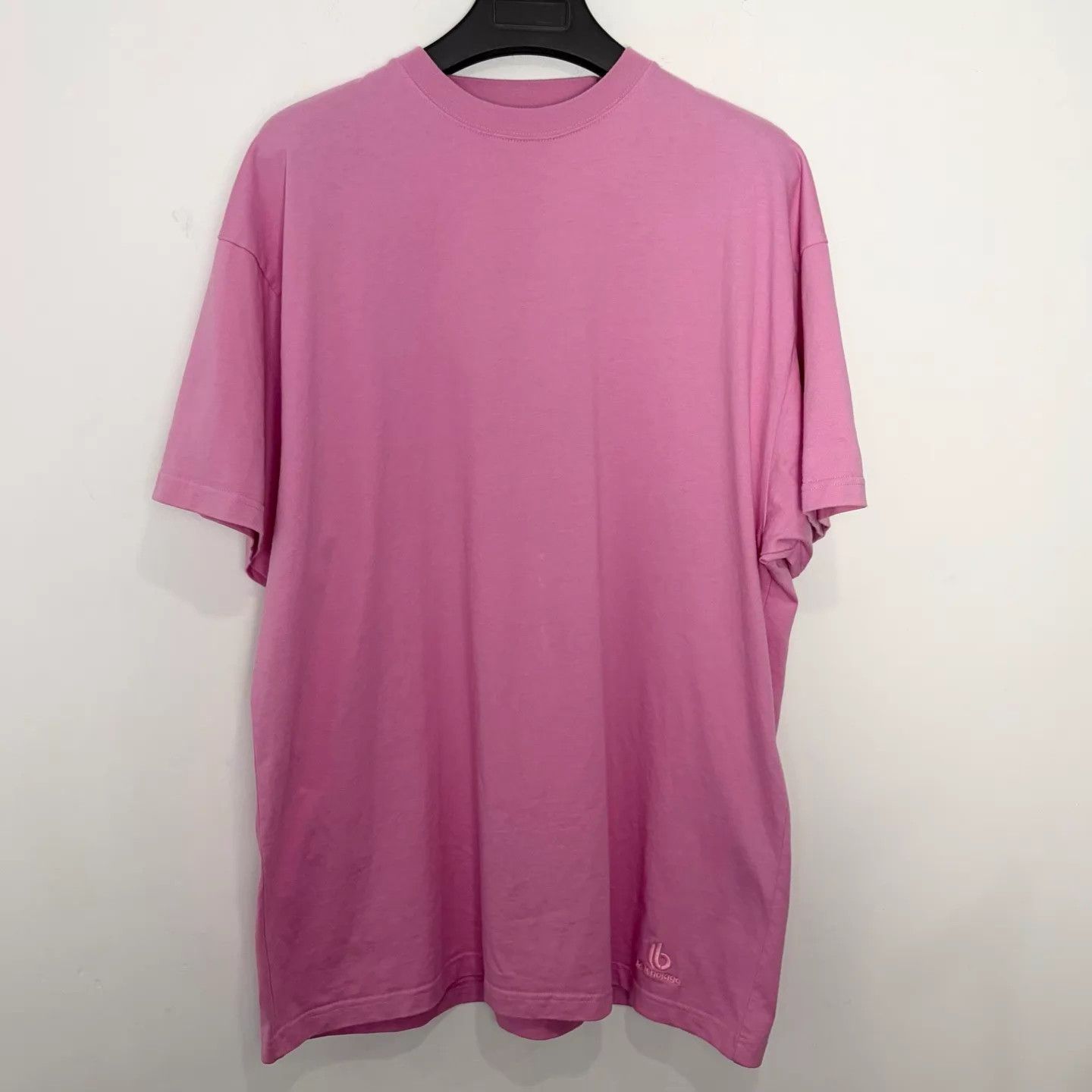 Balenciaga Balenciaga Pink Embroidered Logo Short Sleeve Tee Size US M / EU 48-50 / 2 - 1 Thumbnail