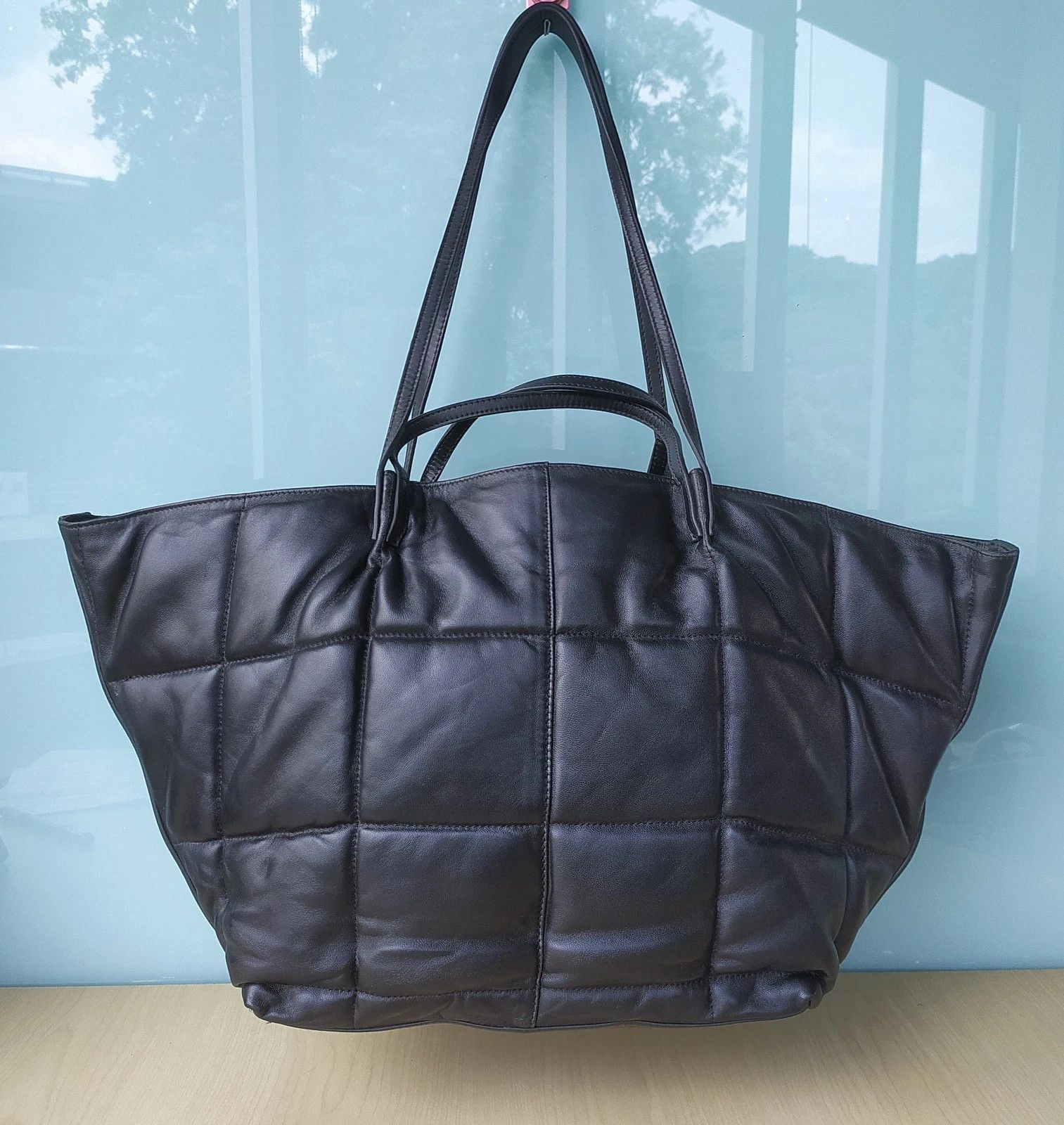 Allsaints AllSaints Nadaline Leather Quilted Tote Bag FTP - 8051 Size ONE SIZE - 1 Thumbnail