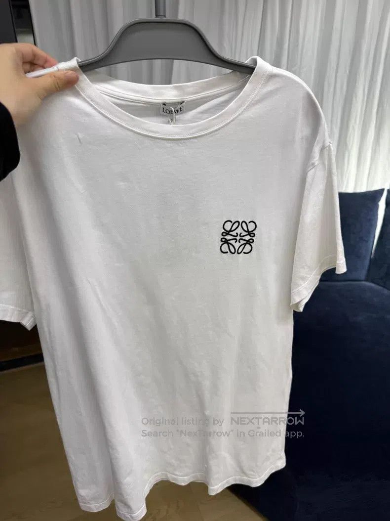 Loewe Loewe Logo Embroidered Short Sleeve T-Shirt Size L / US 10 / IT 46 - 1 Thumbnail