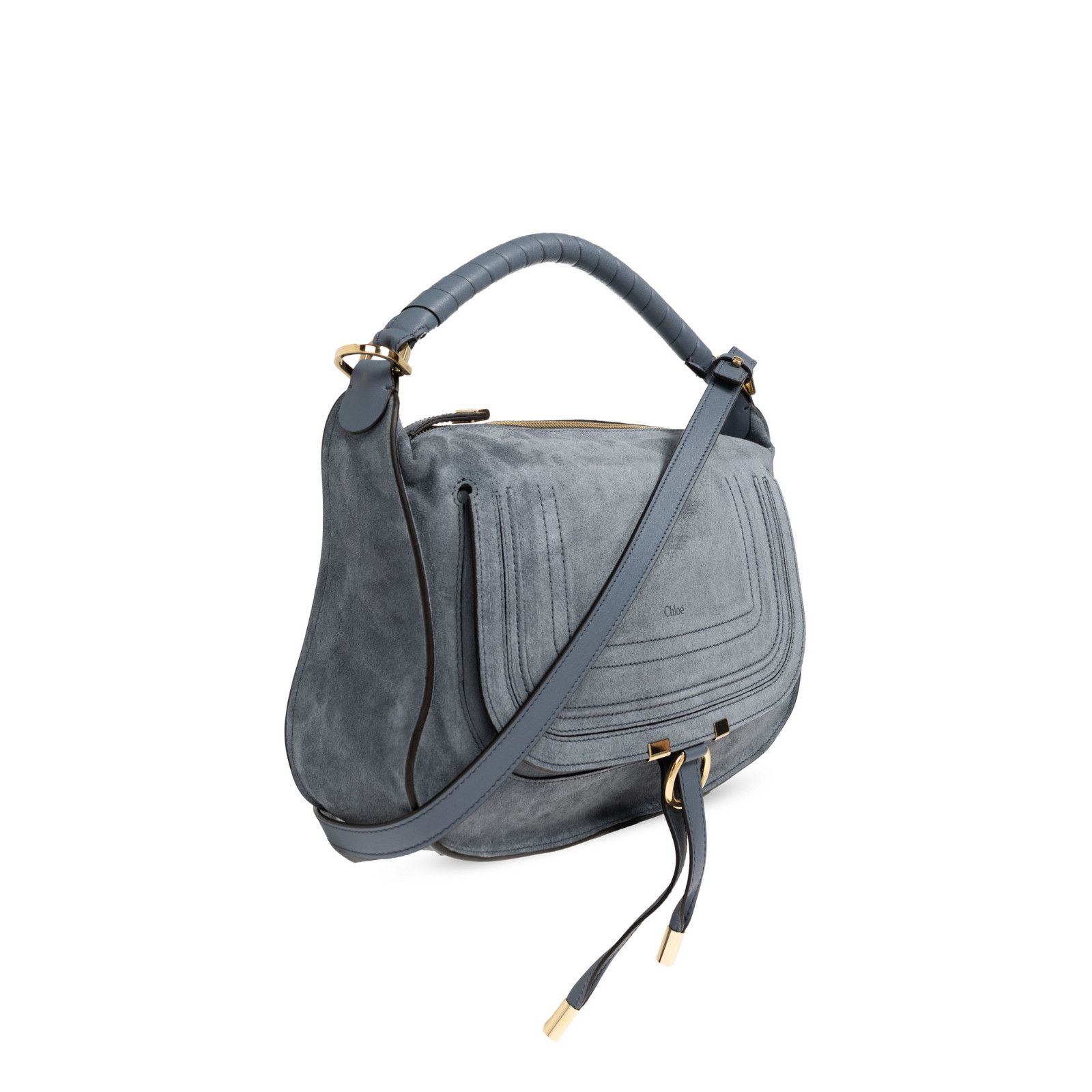 Chloe Chloe Small Blue Soft Suede Shoulder Bag New & Authentic Size ONE SIZE - 3 Thumbnail