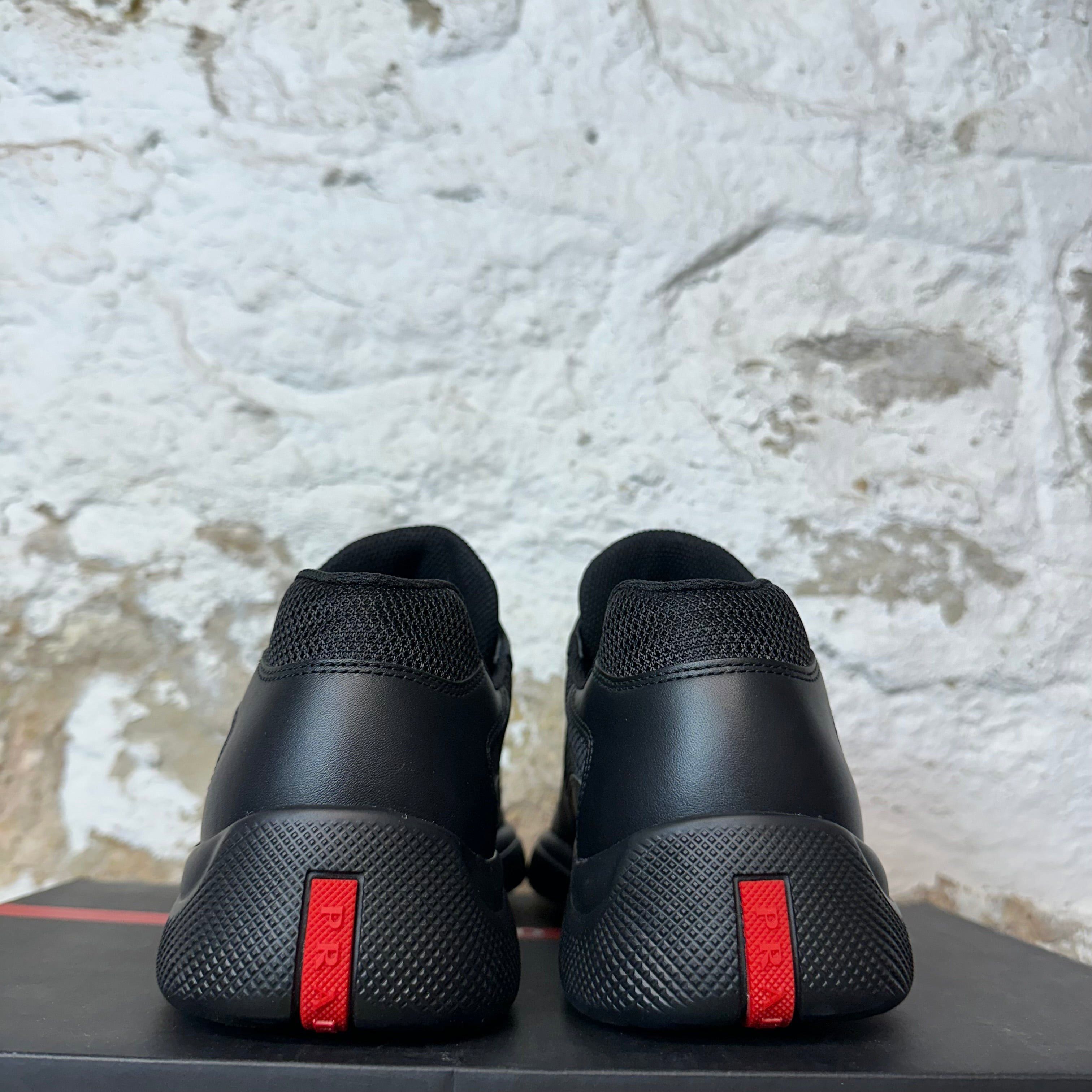 Prada Prada Americas Cup Nero Leather Sneaker Sz 8 DS Size US 8 / EU 41 - 8 Thumbnail